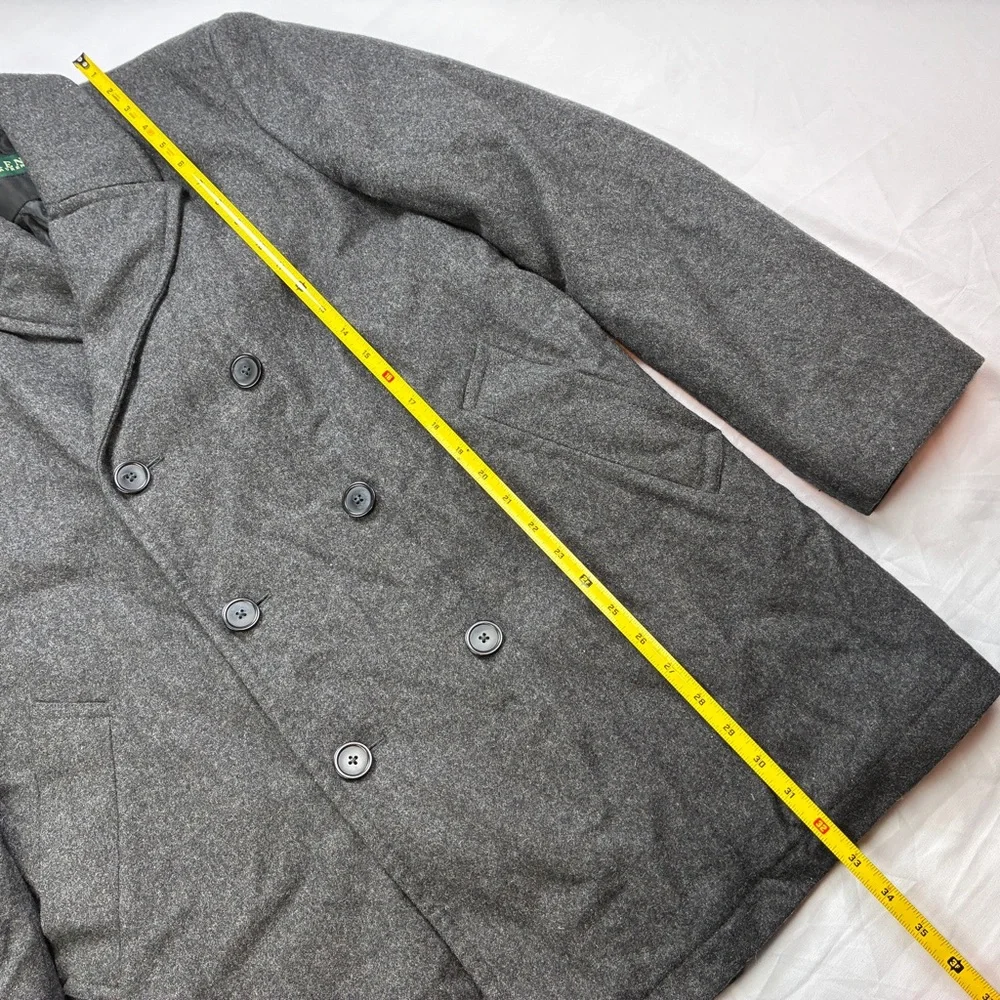 Ralph Lauren Charcoal Double-Breasted Pea Coat